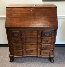 20th Century Mahogany Ball & Claw Slant Front Desk