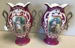 Pair of Old Paris Vases 