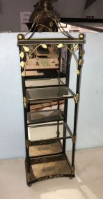 Black and Gold Metal Shelf