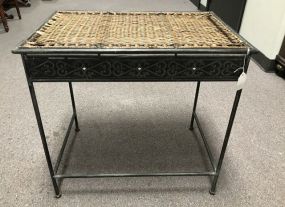 Metal & Wicker Table