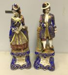 Pair of 19th Century Old Paris Figures H: 20