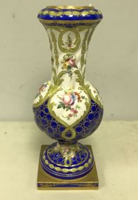 19th Century Meissen Blue Vase H: 14