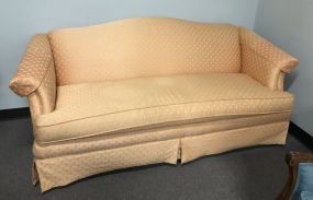 20th Century Salmon Color Camel Back Sofa