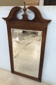 20th Century Mahogany Broken Pediment Mirror