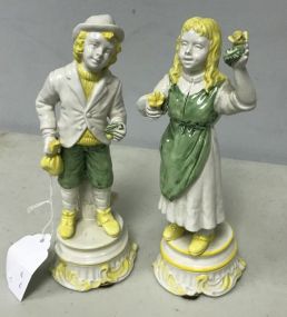 Pair of Yellow & Green Figure 