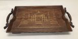 Early 20th Century Oriental Rosewood Folding Tray Table