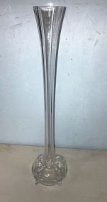 Tall Crystal Long Neck Vase