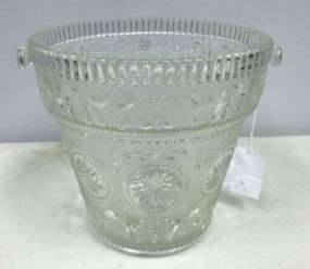 Crystal Ice Bucket w/ Fleur-de-lis Influence