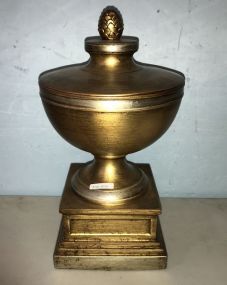 Large Gold Plaster Urn