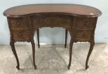 Louis XV Style Ornate Kidney Writing Desk and Chair