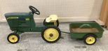 Vintage John Deere 4020 Diesel Paddle Car with Trailer