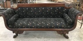 American Empire Claw Foot Sofa