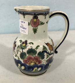 Delfts Hand Painted Antique Pitcher