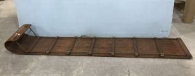 Antique 7 ‘ Wooden Snow Toboggan Sled