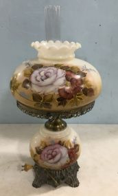 Vintage Glass Globe Table Lamp