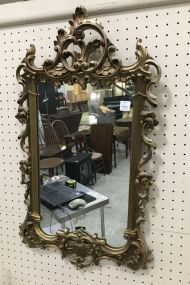 Vintage Ornate Gold Gilt Wall Mirror