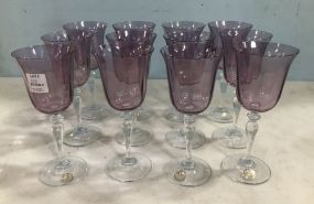 12 SC Line Crystal Stemware Wine Glasses