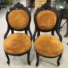 Pair of Antique Victorian Parlor Chairs