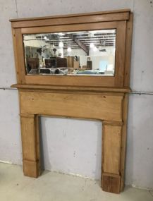 Restored Solid Red Cypress Fireplace Mantle