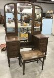 Vintage Mahogany Drop Front Vanity