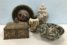Porcelain Decor and Resin Gold Trinket Box