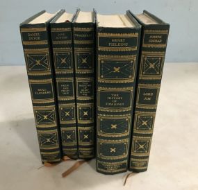 Five Decorative Leather Bound Books