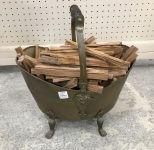 Vintage Copper Kindling Wood Bin