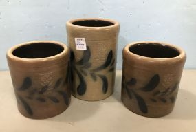 Three Maple City Pottery Crocks