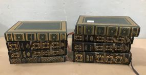 Eight Leather Bound Decorative Books