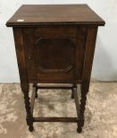 Antique English Barley Twist Night Stand