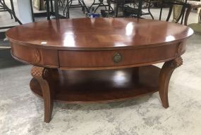 New French Style Two Tier Oval Coffee Table