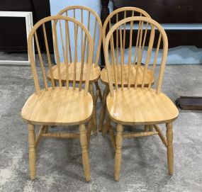 Pine Farm Style Windsor Dining Chairs