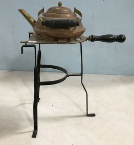 Vintage Copper Kettle on Stand
