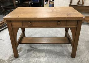 Vintage Oak Writing Desk/Library Table