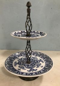 Modern Decorative Bombay Two Tier Serving Stand