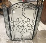 Leaded Glass Fire Screen