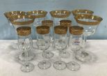 Italian Made Gold Rim Stemware