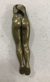 Vintage Brass Ladies Legs Nut Cracker