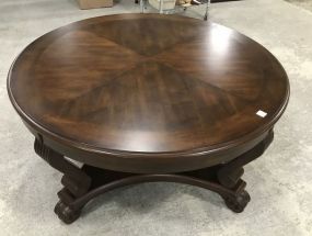 Modern Round Cocktail Rustic Finish Coffee Table