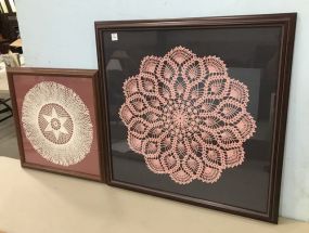 Framed Linen Doilies Artwork