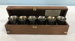 Thomas Jefferson Monticello Pewter Small Cups