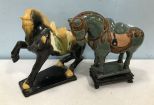 Modern Oriental Pottery Horse Decor