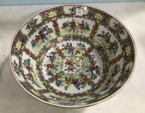 Large Chinese Rose Medallion Porcelain Bowl