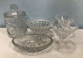 Five Pieces of Crystal Clear Glass