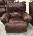 Brown Faux Leather Recliner