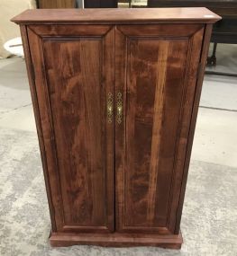 Pine Low Profile Storage Cabinet