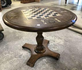 Rockingham Round Pedestal Chess Board Table