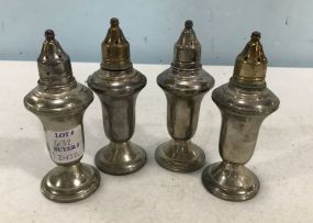 Four Lord Silver Sterling Weighted Salt and Pepper Shakers