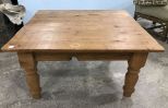 Farm Style Pine Square Top Coffee Table