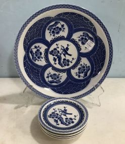 Blue and White Charger and Plates